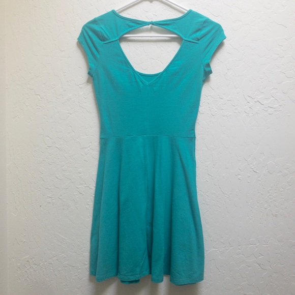 AEO Turquoise Skater Dress - Picture 2 of 3